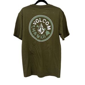 Volcom hawaii graphic short sleeve mens green crew neck‎ shirt NWOT Size: M